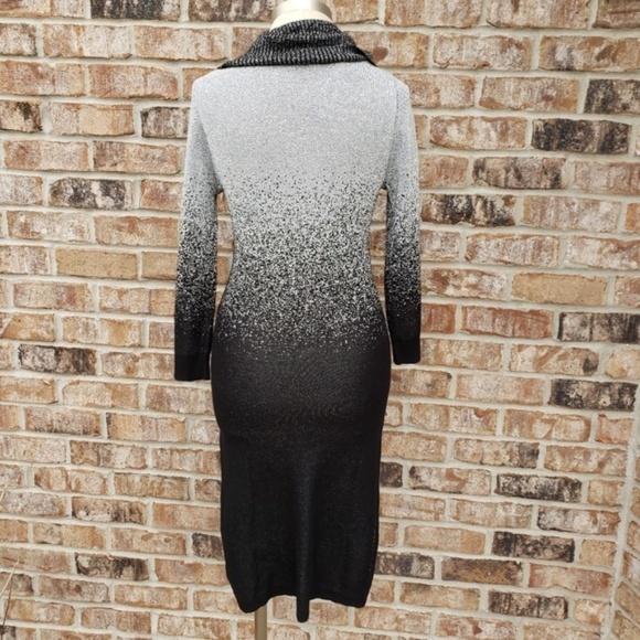 NWT NY Collection Ombre Cowl Neck Sweater Dress S - Picture 2 of 8